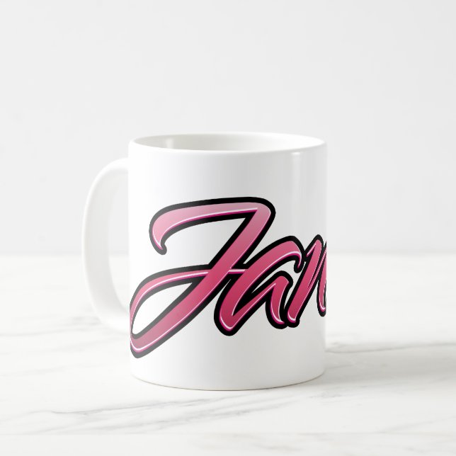 Janice faded pink Tasse Teetasse Kaffeetasse Kaffemugg (Framsida vänster)
