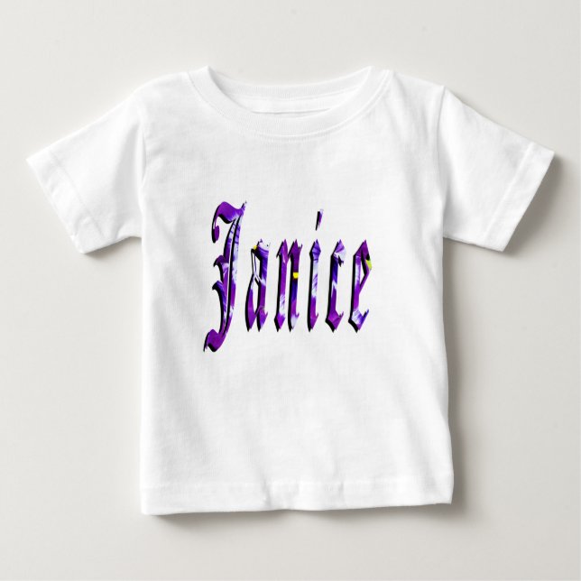 Janice flicknamn Logo, T Shirt (Framsida)