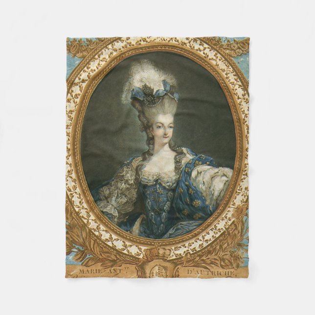 Janinet Porträtt från Marie-Antoinette Fine Art Fleecefilt (Framsidan)