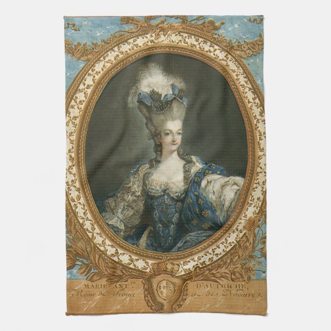 Janinet Porträtt från Marie-Antoinette Fine Art Kökshandduk (Vertikal)