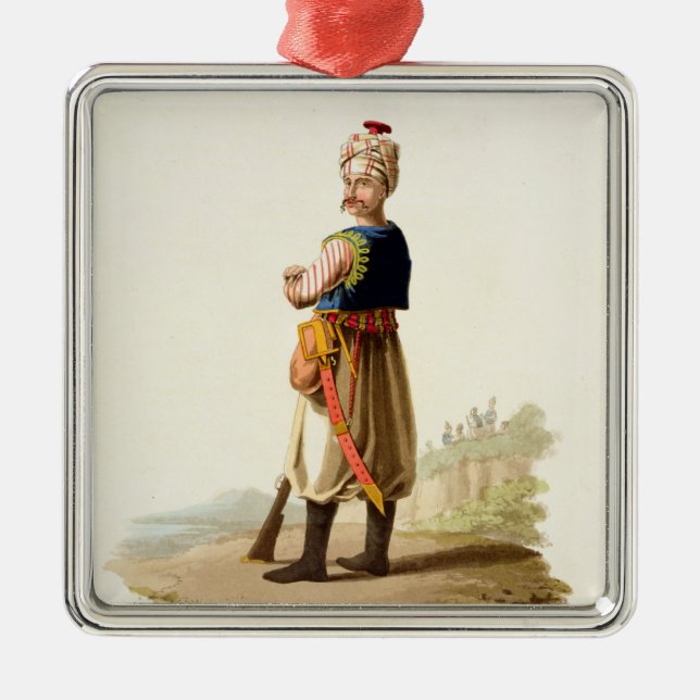 Janissary från "dräkter av de olika nationerna, julgransprydnad metall (Framsidan)