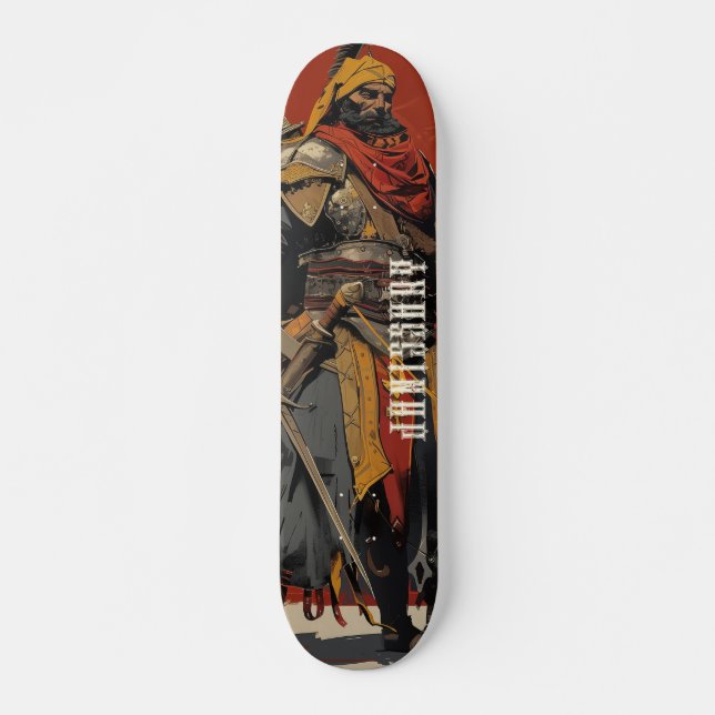 Janissary Warrior Illustration Mini Skateboard Bräda 18,5 Cm (Framsida)