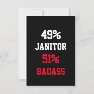 Janitor Badass Card Kort
