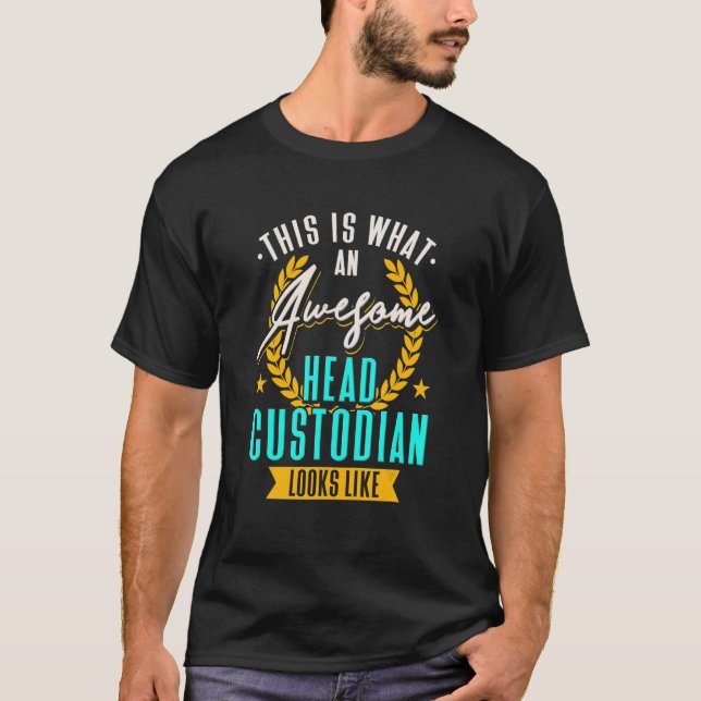 Janitor Cleaner Detta är vad en Fantastisk Head Cu T Shirt (Framsida)