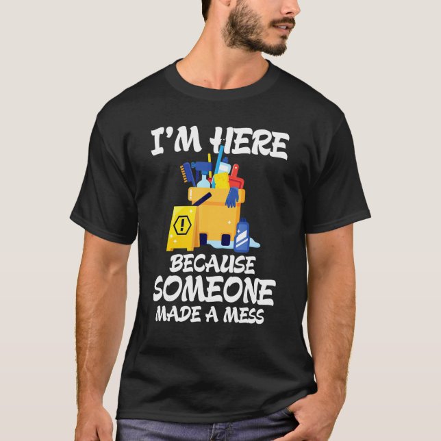 Janitor Household Cleaners T Shirt (Framsida)