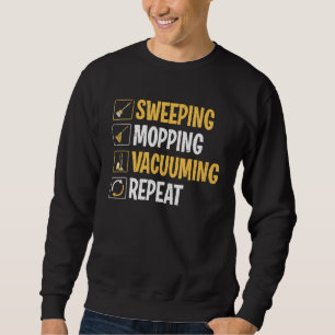 Janitor Sweeping Mopping Vacuodian Lång Ärmad Tröja