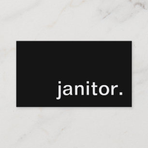 janitor. visitkort
