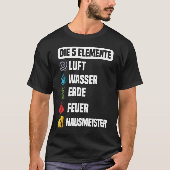 Janitorial Facility Manager 5 Inslag Gift Housek T Shirt (Framsida)