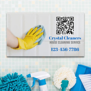 Janitorial Household Städning QR-kod Visitkort