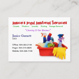 Janitorial Service-Affärskort Visitkort