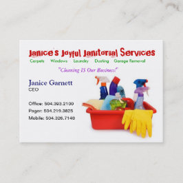 Janitorial Service-Affärskort Visitkort