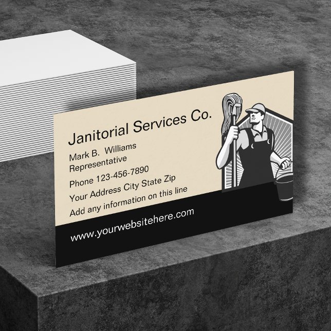 Janitorial Services-design Visitkort (Skapare uppladdad)