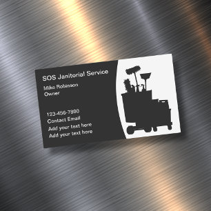 Janitorial Städning Services Affärskort Magnet