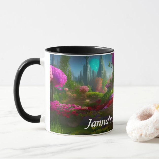 Janna's Morgon Tea Personlig Anpassade Mugg (Med munk)