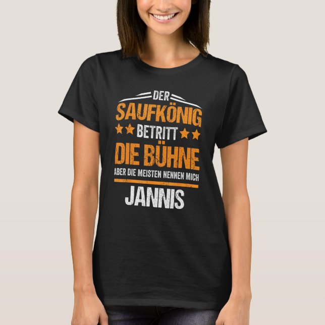 Jannis Saufkönig Beer Mallorca Personal Sports T Shirt (Framsida)