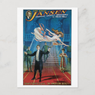 Jansen ~ the Underbar Vintage Magic Act Vykort