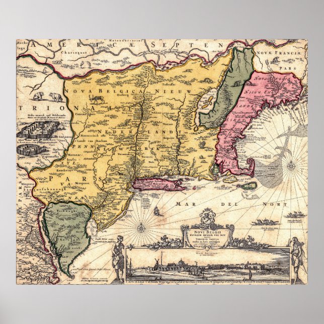 Jansson/ Visscher Karta Poster (Framsidan)