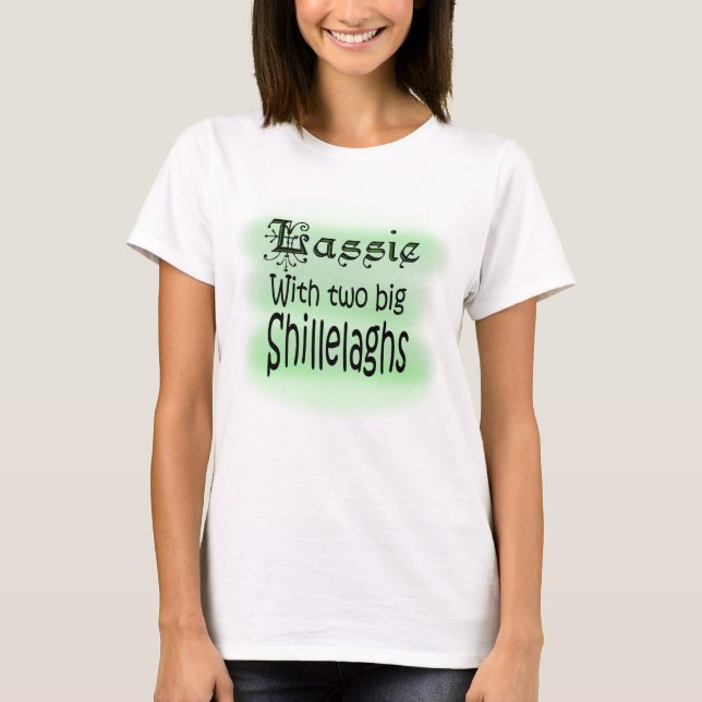Jänta med två stora Shillelaghskvinna T-tröja T-shirt (Framsida)