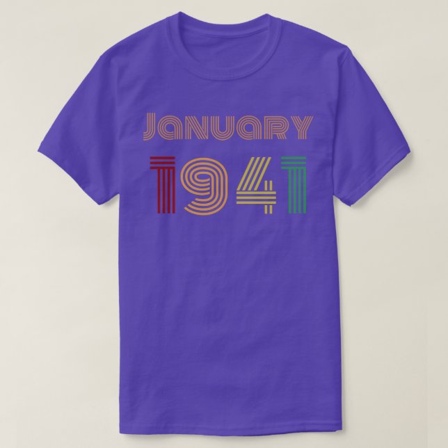Januari 1941 Birthday Gift T Shirt (Design framsida)