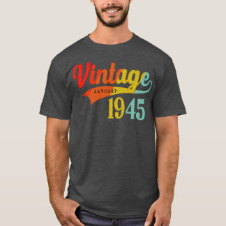 Januari 1945 Födelsedag Vintage januari 1945 Fanta T Shirt