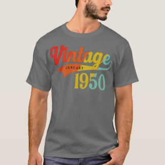 Januari 1950 Födelsedag Vintage januari 1950 Fanta T Shirt