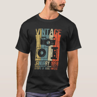 Januari 1958 T 63-åring 1958 Birthday Gift T Shirt