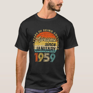 Januari 1959 63:e födelsedagspresent 63 år t shirt