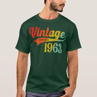 Januari 1963 Födelsedag Vintage januari 1963 Fanta T Shirt
