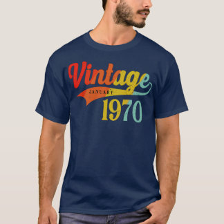 Januari 1970 Födelsedag Vintage januari 1970 Fanta T Shirt
