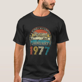 Januari 1977 Begränsad Edition Outfit Retro 45th B T Shirt