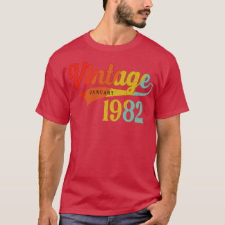 Januari 1982 Födelsedag Vintage januari 1982 Fanta T Shirt