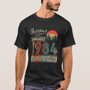 Januari 1984 Vintage Retro 38 år gammal,38:e födel T Shirt