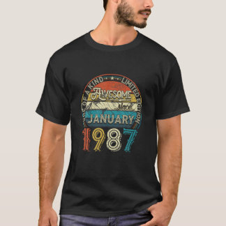 Januari 1987 Begränsad Edition Outfit Retro 35e Bd T Shirt