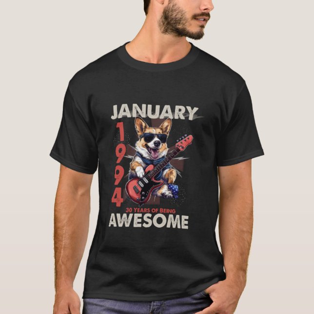 Januari 1994 Fantastisk 30års födelsedag-gåvor 30  T Shirt (Framsida)