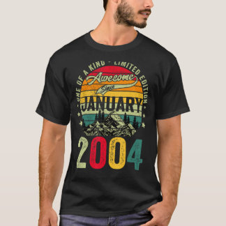 Januari 2004 19:e födelsedag 19:e året gammal t shirt