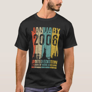 Januari 2006 17 år av att vara fantastisk t shirt