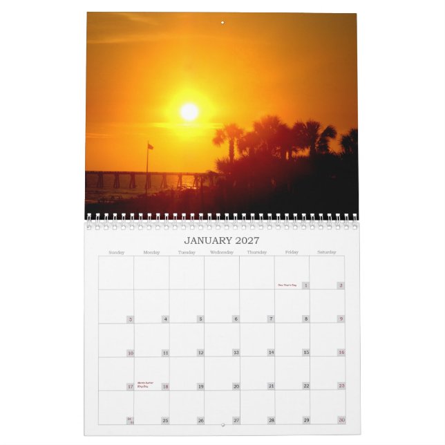 Januari 2011-December Panama City strandbilder Kalender (Jan 2027)