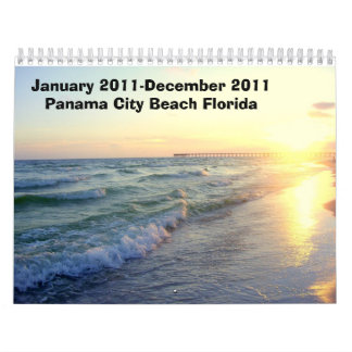 Januari 2011-December Panama City strandbilder Kalender