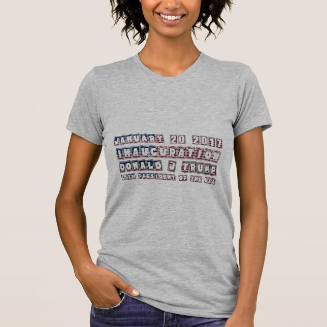 Januari 20 2017 Inviguration Donald Trump POTUS Tee Shirt (Framsida)
