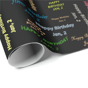 Januari, 2 Papper för födelsedagspresent Presentpapper