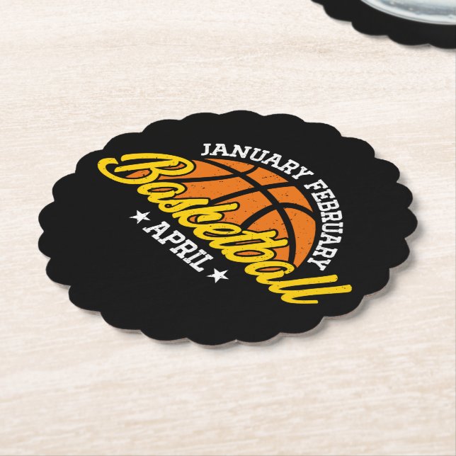 Januari Basketball April Coola Player Underlägg Papper (Vinklad)