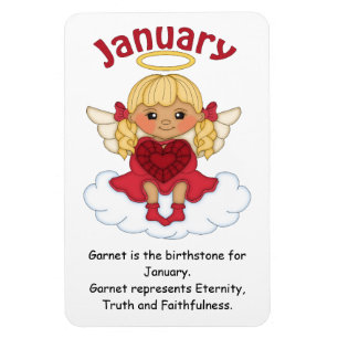 januari Birthstone Angel Blonde Premium Magnet