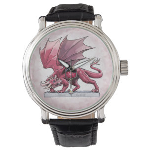Januari Birthstone drake - granatrött Armbandsur