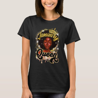 Januari Black Women Black Queen Janut Birt T Shirt