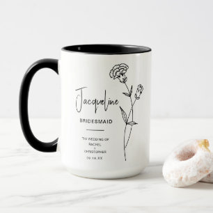 Januari Bridesmaid   Carnation Birth Flower Mugg