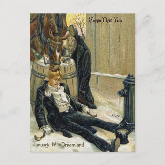 Januari den första i Dreamland Vykort (Framsida)