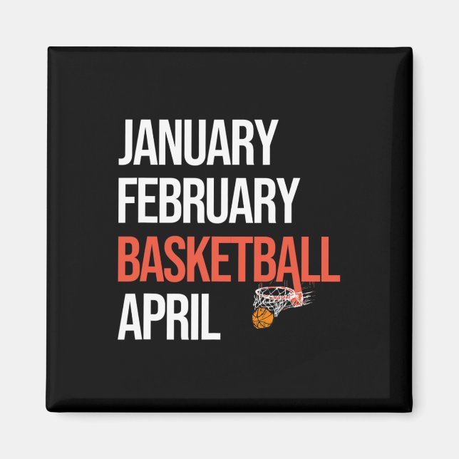 Januari februari Basketball April Mars Magnet (Framsidan)