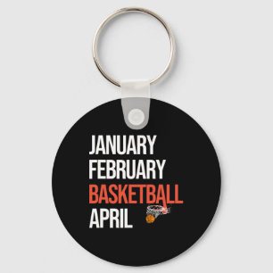 Januari februari Basketball April Mars Nyckelring