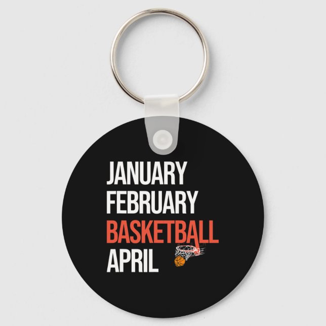 Januari februari Basketball April Mars Nyckelring (Framsida)