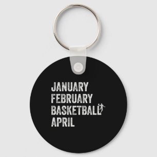 Januari februari Basketball April Roligt Basketbal Nyckelring